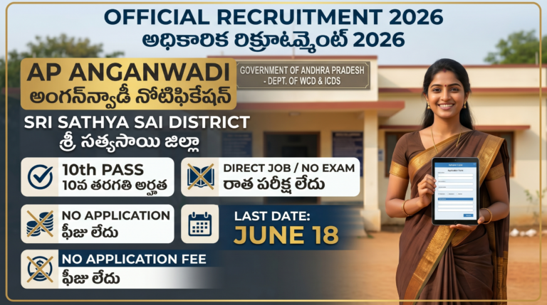 AP Anganwadi Sri Sathya Sai District Recruitment